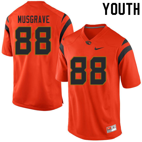 Youth #88 Luke Musgrave Oregon State Beavers College Football Jerseys Sale-Orange